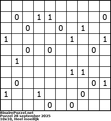Binaire Puzzel