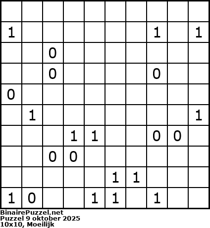 Binaire Puzzel
