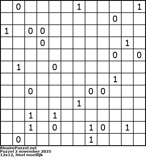Binaire Puzzel