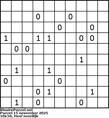Binaire Puzzel