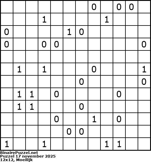 Binaire Puzzel