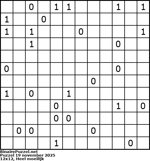 Binaire Puzzel