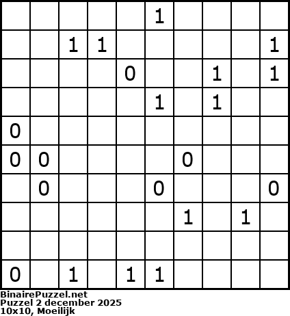 Binaire Puzzel