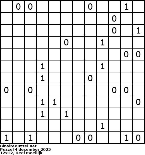 Binaire Puzzel