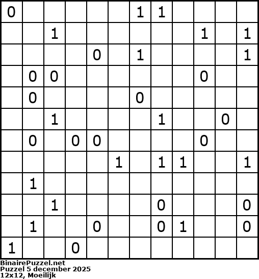Binaire Puzzel