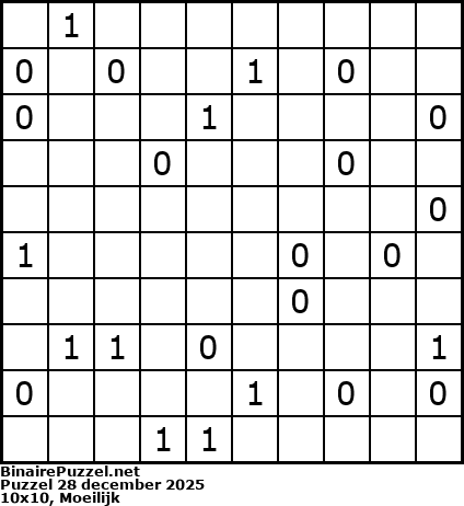 Binaire Puzzel