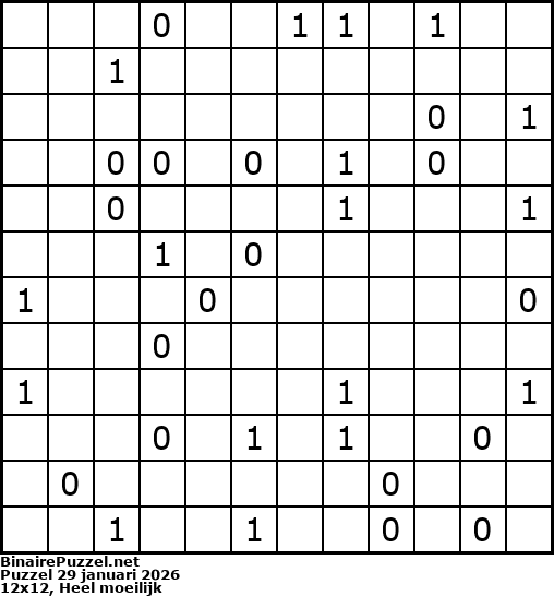 Binaire Puzzel