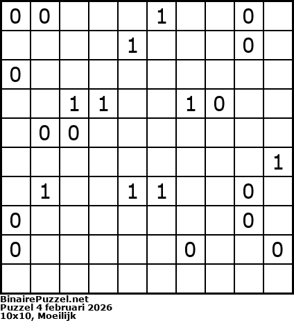 Binaire Puzzel