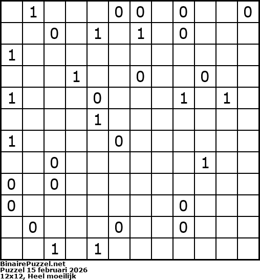 Binaire Puzzel