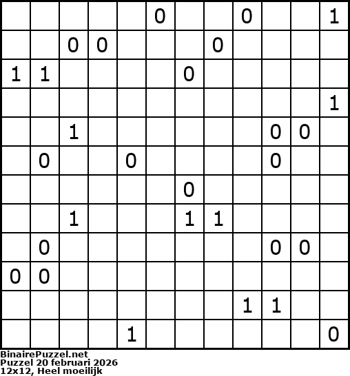 Binaire Puzzel