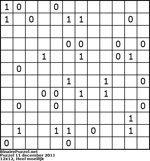 Binaire Puzzel
