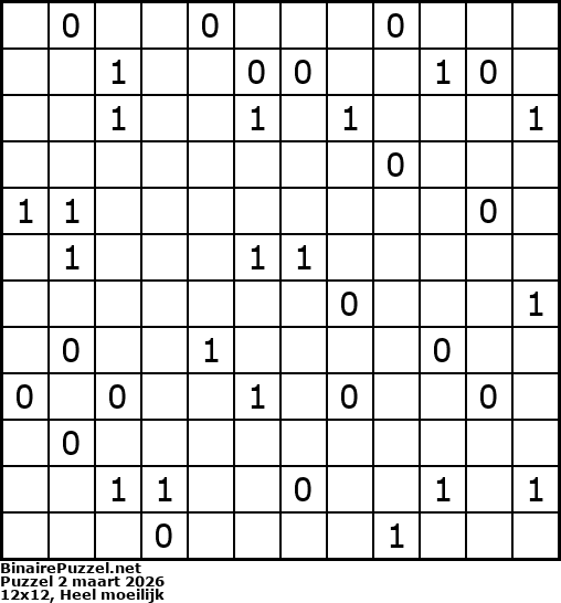 Binaire Puzzel