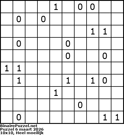 Binaire Puzzel