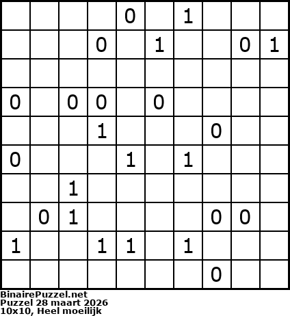 Binaire Puzzel
