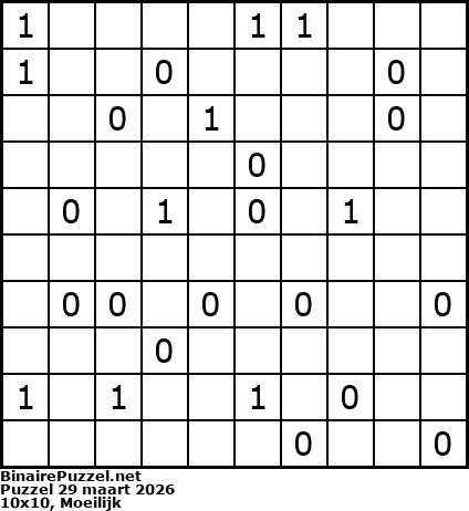 Binaire Puzzel