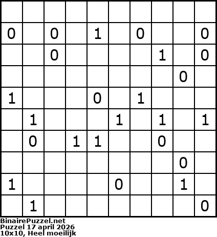 Binaire Puzzel