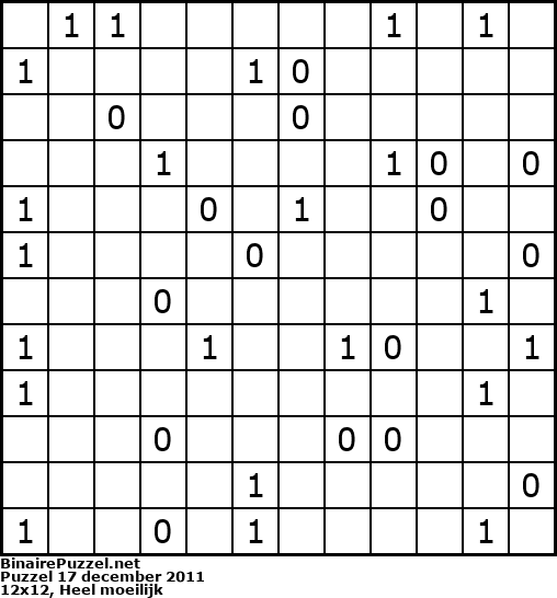 Binaire Puzzel