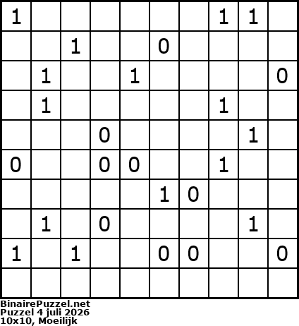 Binaire Puzzel