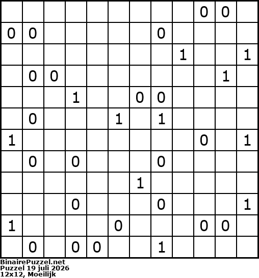 Binaire Puzzel