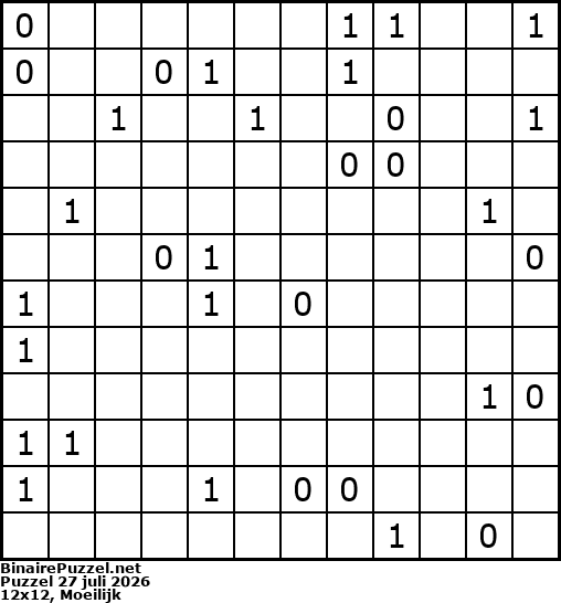 Binaire Puzzel