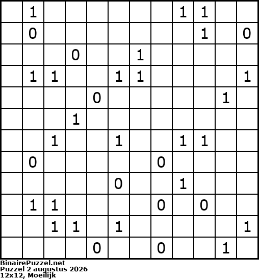 Binaire Puzzel