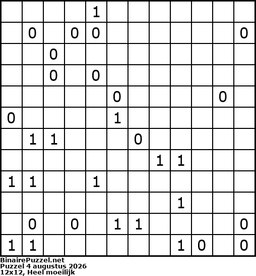 Binaire Puzzel