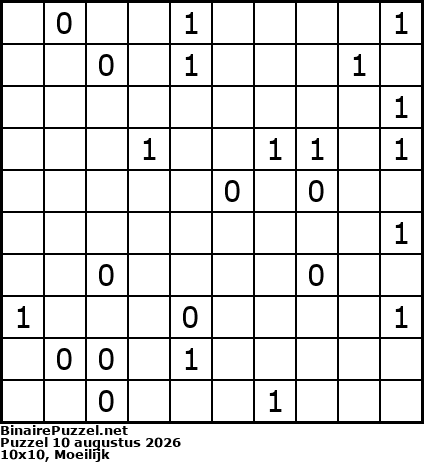 Binaire Puzzel