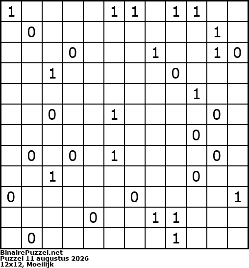 Binaire Puzzel