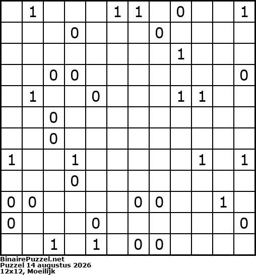 Binaire Puzzel