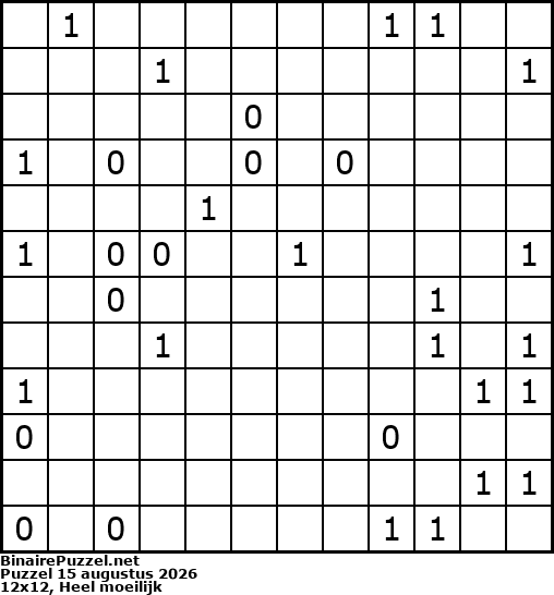 Binaire Puzzel
