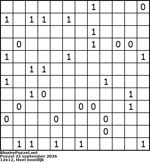 Binaire Puzzel