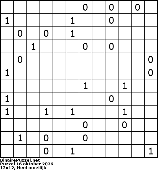 Binaire Puzzel