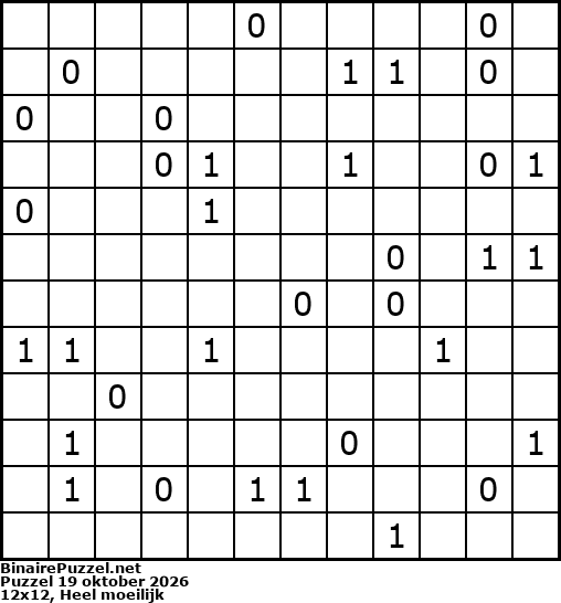 Binaire Puzzel