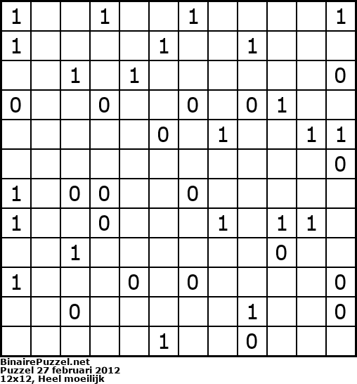 Binaire Puzzel