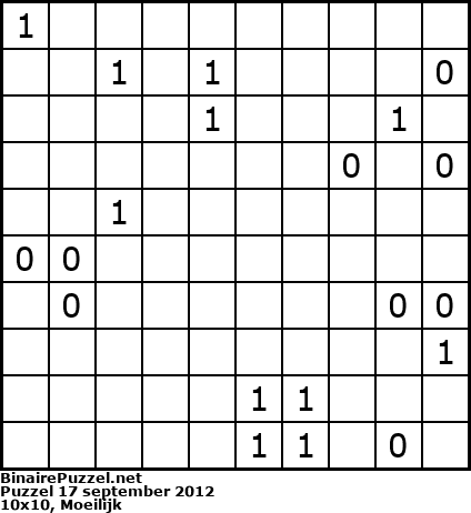 Binaire Puzzel