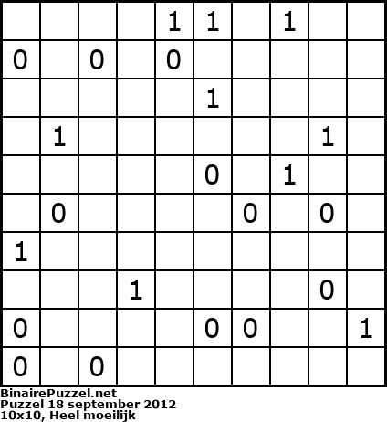 Binaire Puzzel