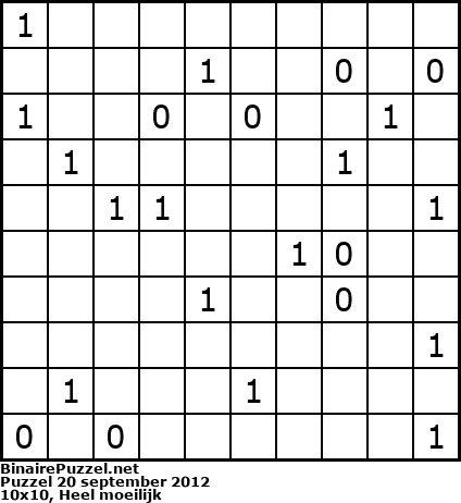 Binaire Puzzel