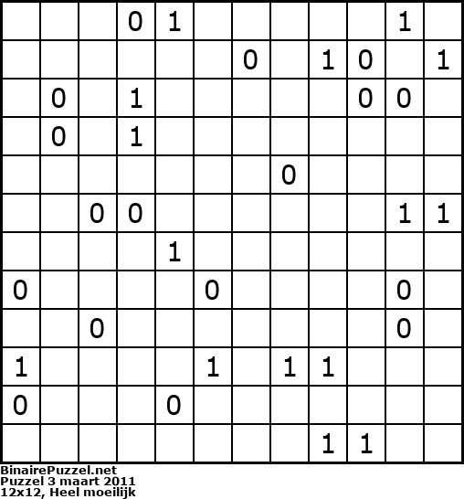 Binaire Puzzel