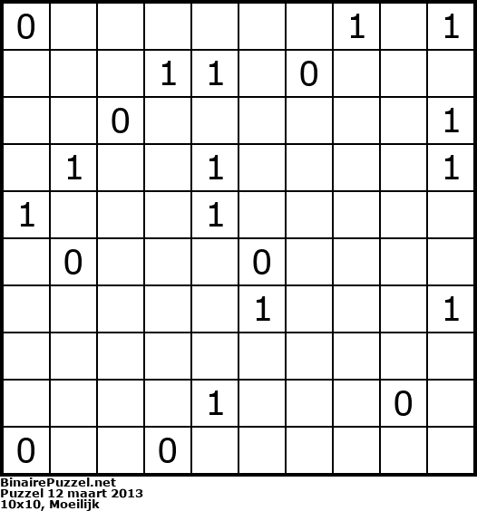 Binaire Puzzel