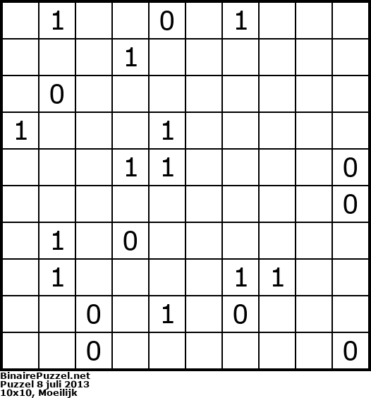 Binaire Puzzel