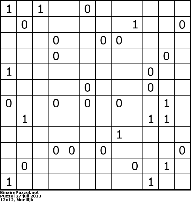 Binaire Puzzel