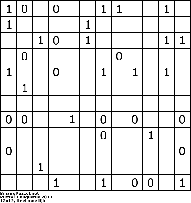 Binaire Puzzel