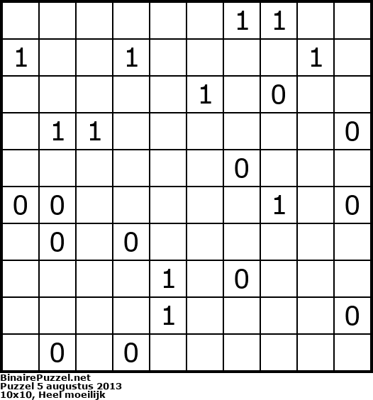 Binaire Puzzel