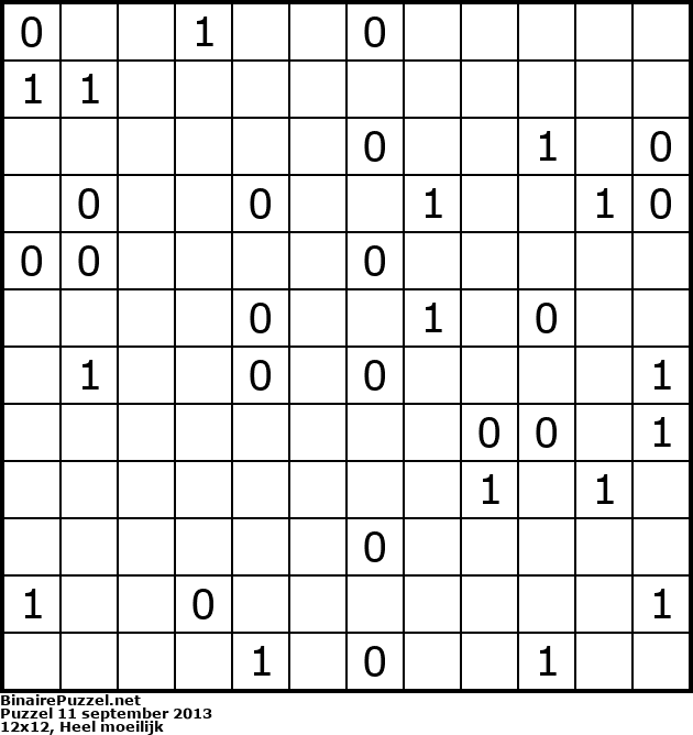 Binaire Puzzel