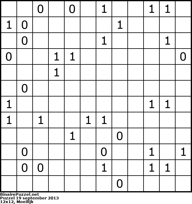 Binaire Puzzel