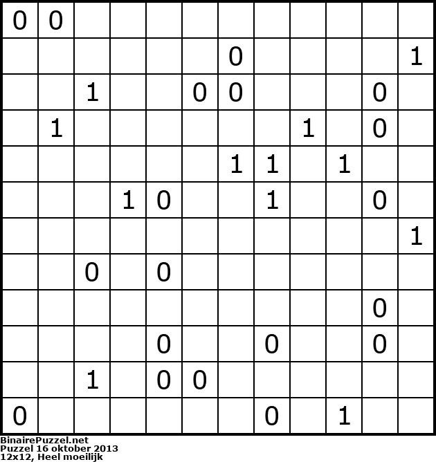 Binaire Puzzel