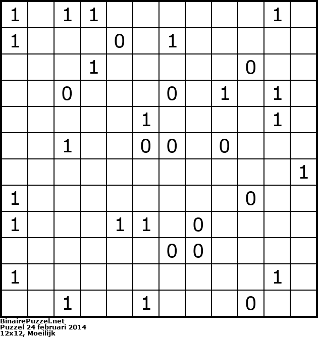 Binaire Puzzel