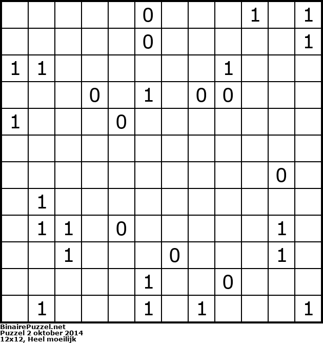 Binaire Puzzel