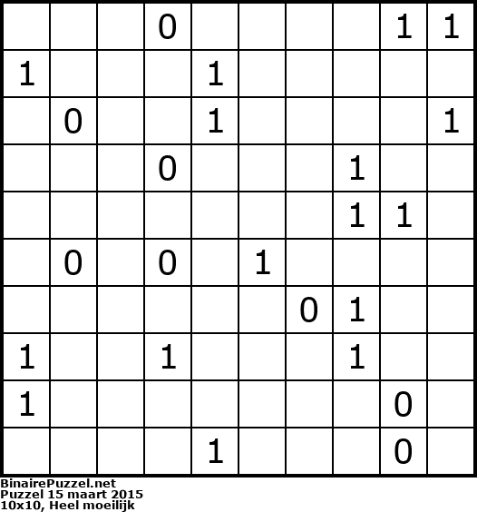 Binaire Puzzel
