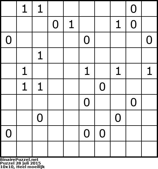 Binaire Puzzel